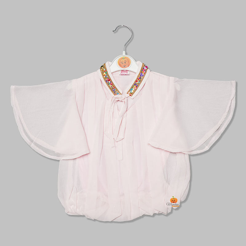 Top for Girls and Kids with Butterfly Sleeves Front View