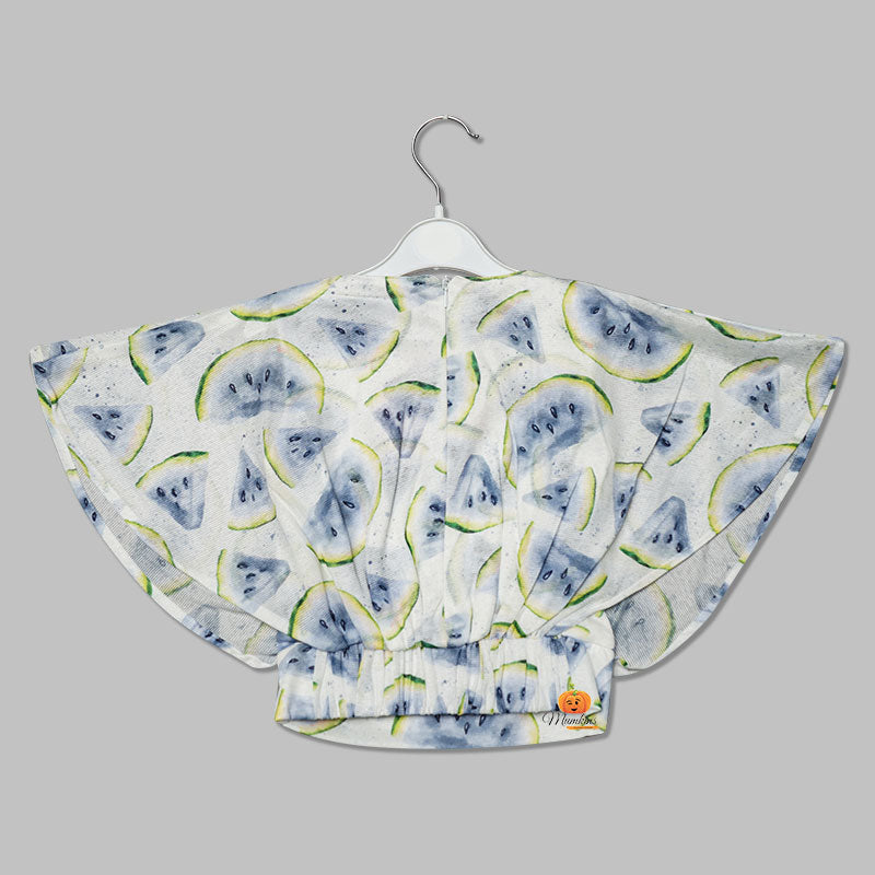 Top for Girls with Printed Design Back View