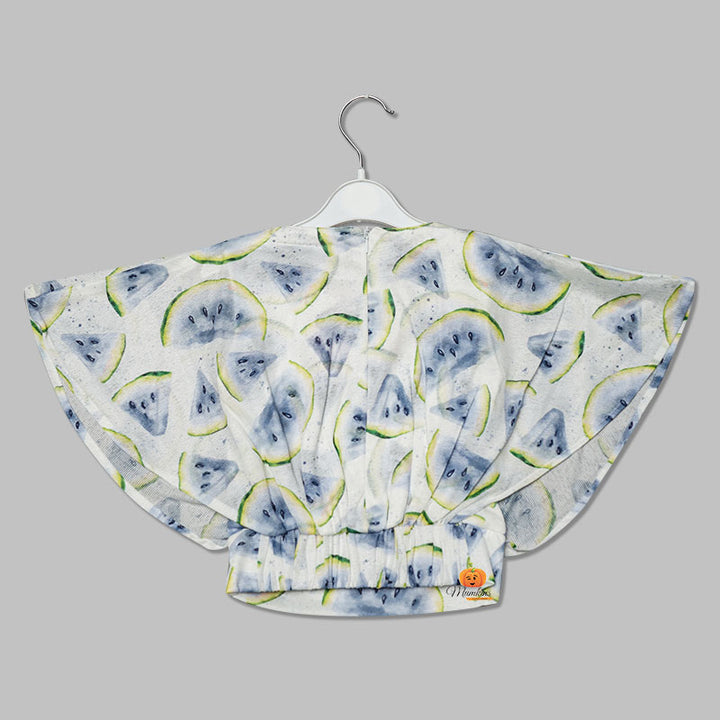 Top for Girls with Printed Design Back View