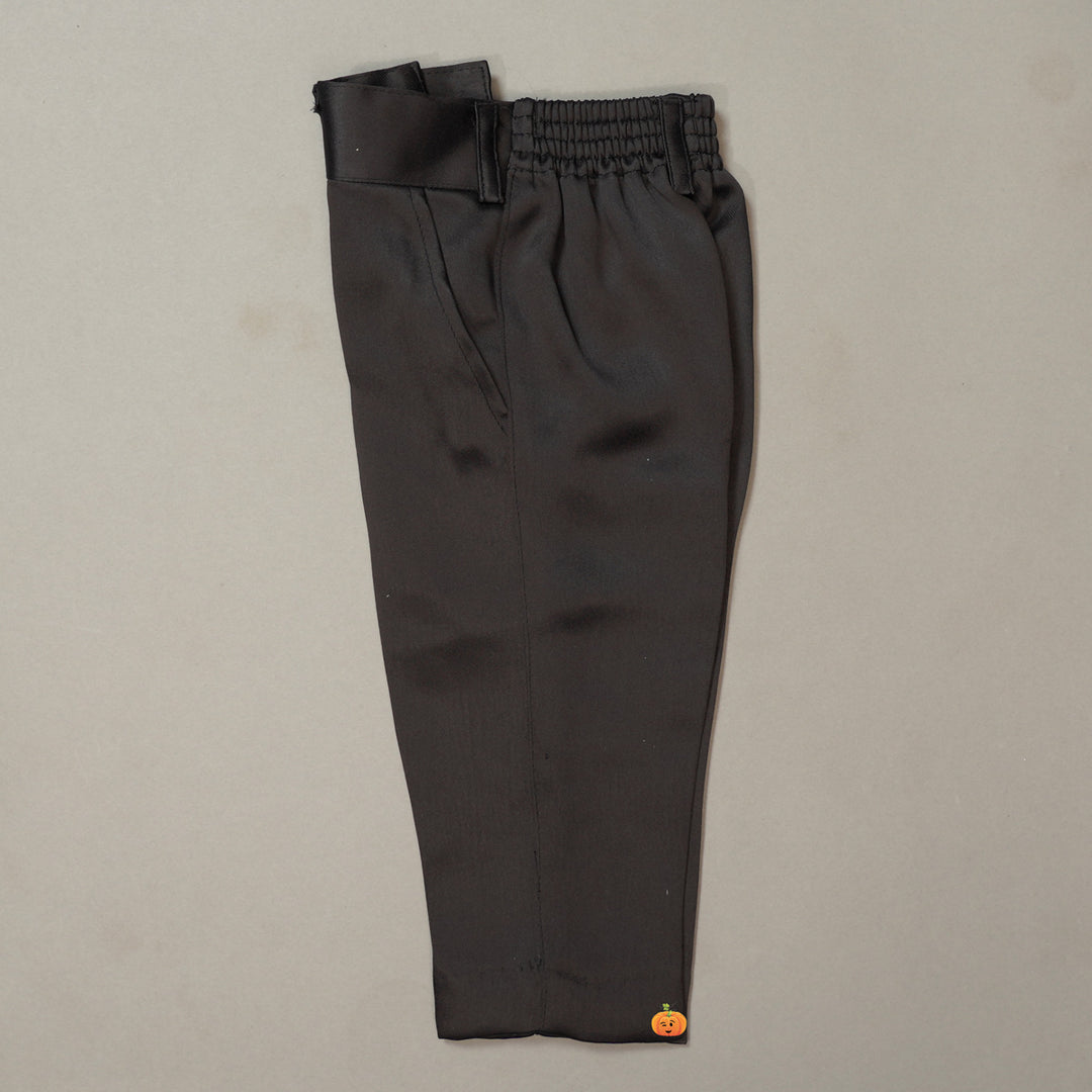 Black Boys Tuxedo with White Shirt & Bow Tie Bottom View