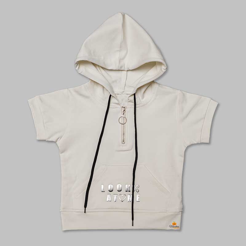 Hoodie Top for Girl Front View