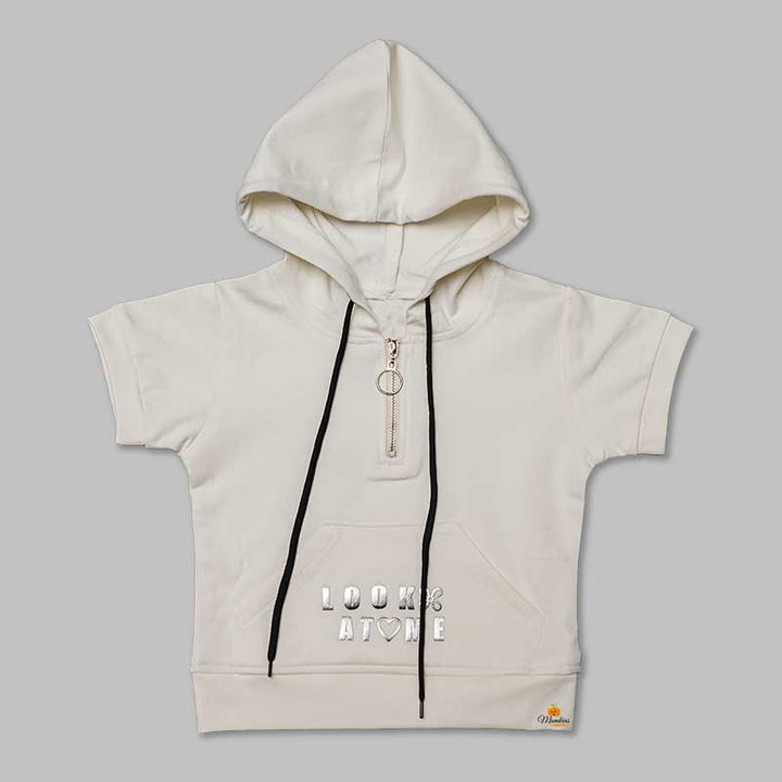 Hoodie Top for Girl Front View