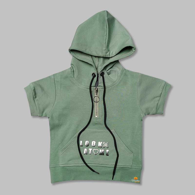 Hoodie Top for Girl Front View