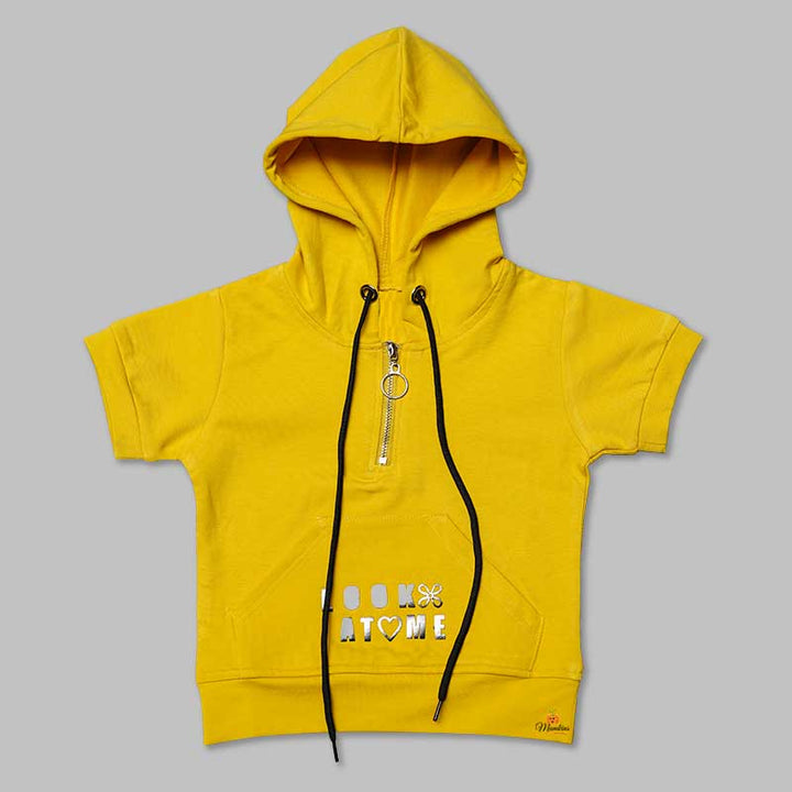 Hoodie Top for Girl Front View