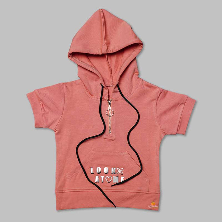 Hoodie Top for Girl Front View