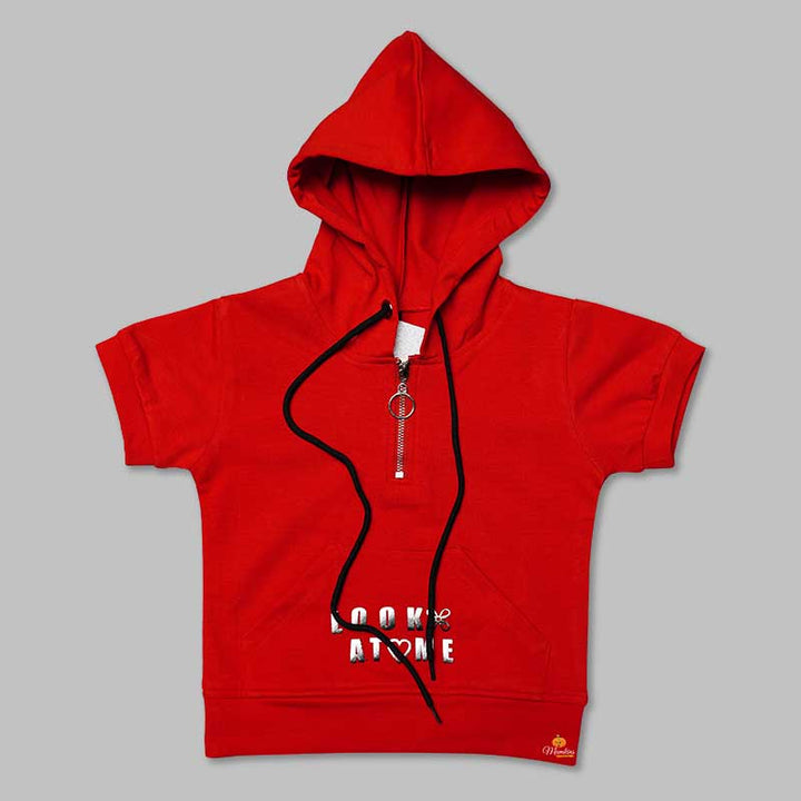 Hoodie Top For Girl Front View