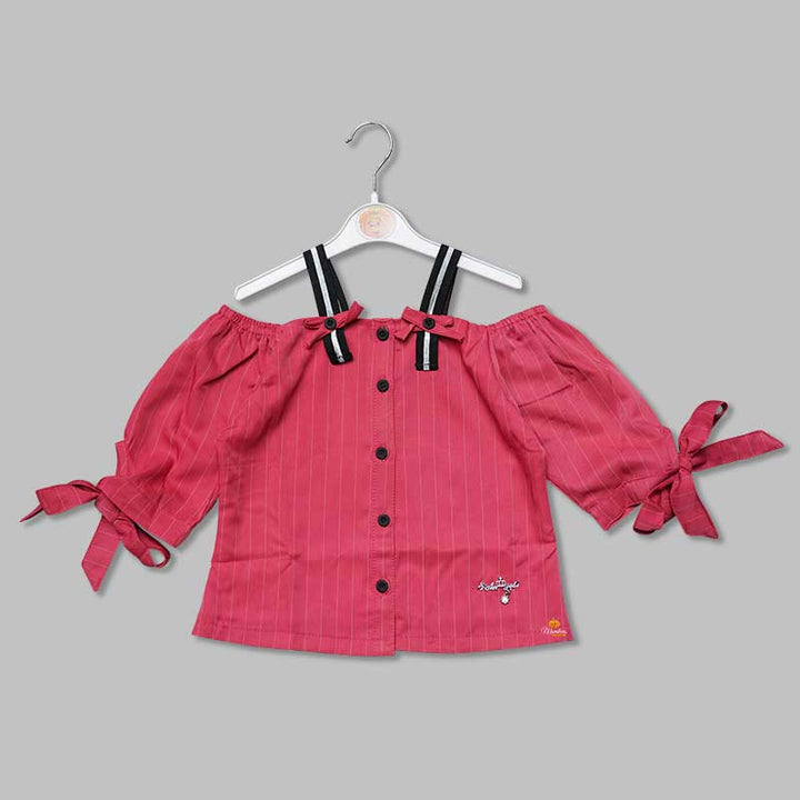 Off-Shoulder Top for Girls Front View