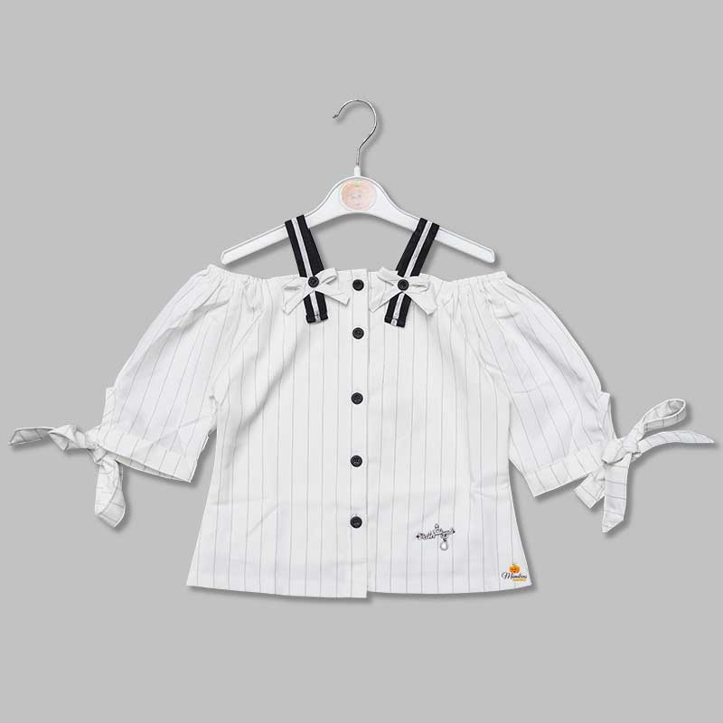 Off-Shoulder Top for Girls Front View