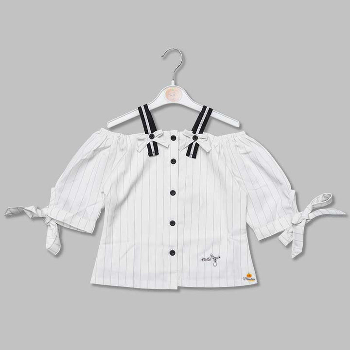 Off-Shoulder Top for Girls Front View