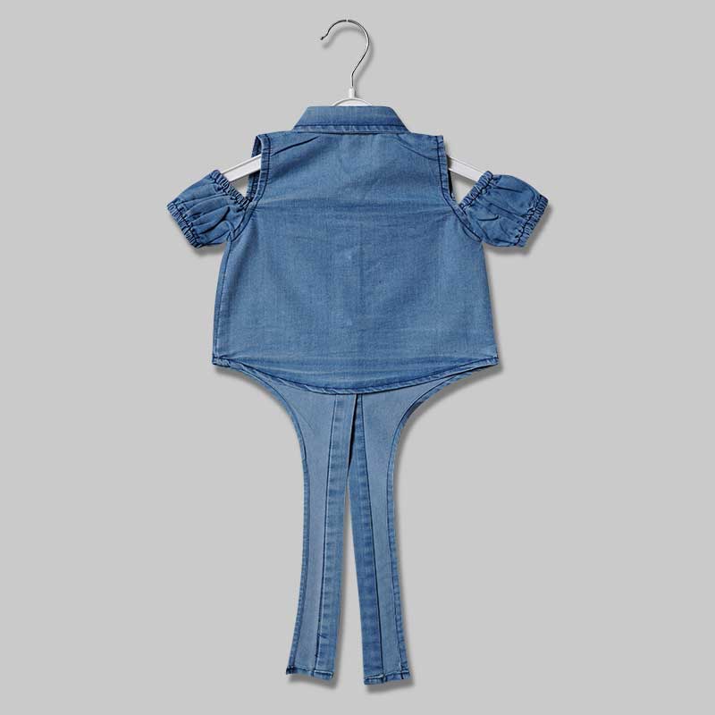 Off-Shoulder Top for Girls and Kids Close Up View