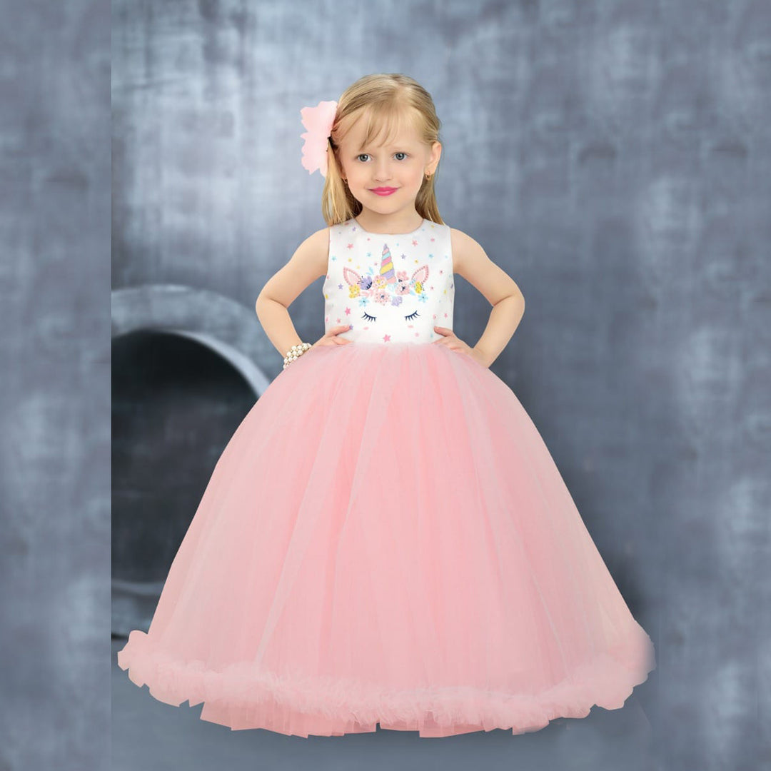 Shimmering Party Wear Gown for Girls