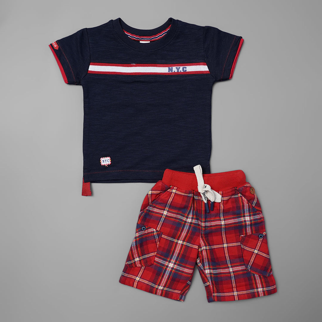 T-shirt and Shorts Set for Boys Front 