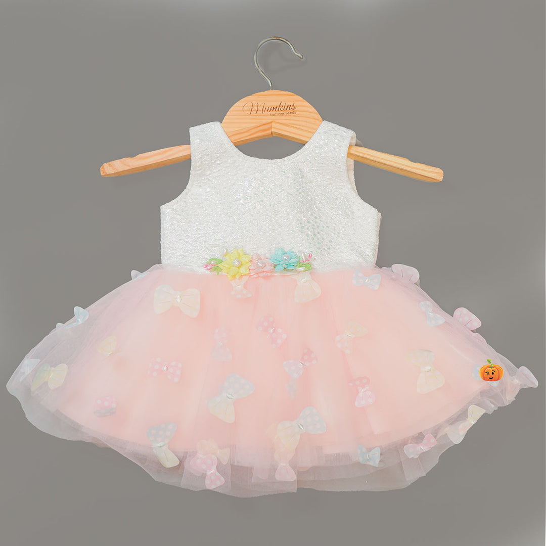 Butterfly Design Baby Frock Dress for Kids Variant Front View