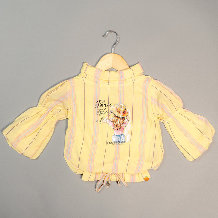 Baby Girl Tops with Stripe Patterns Front View
