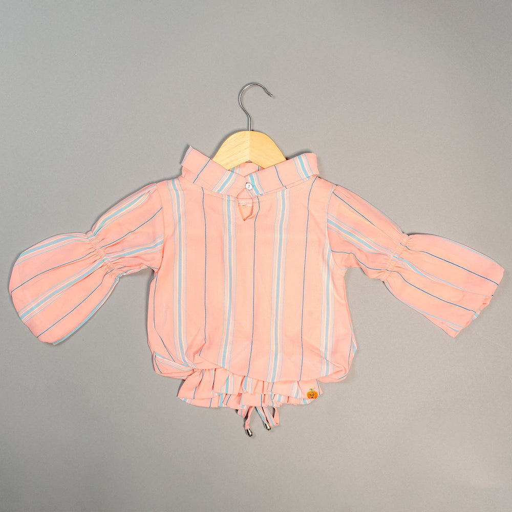 Baby Girl Tops with Stripe Patterns Back View