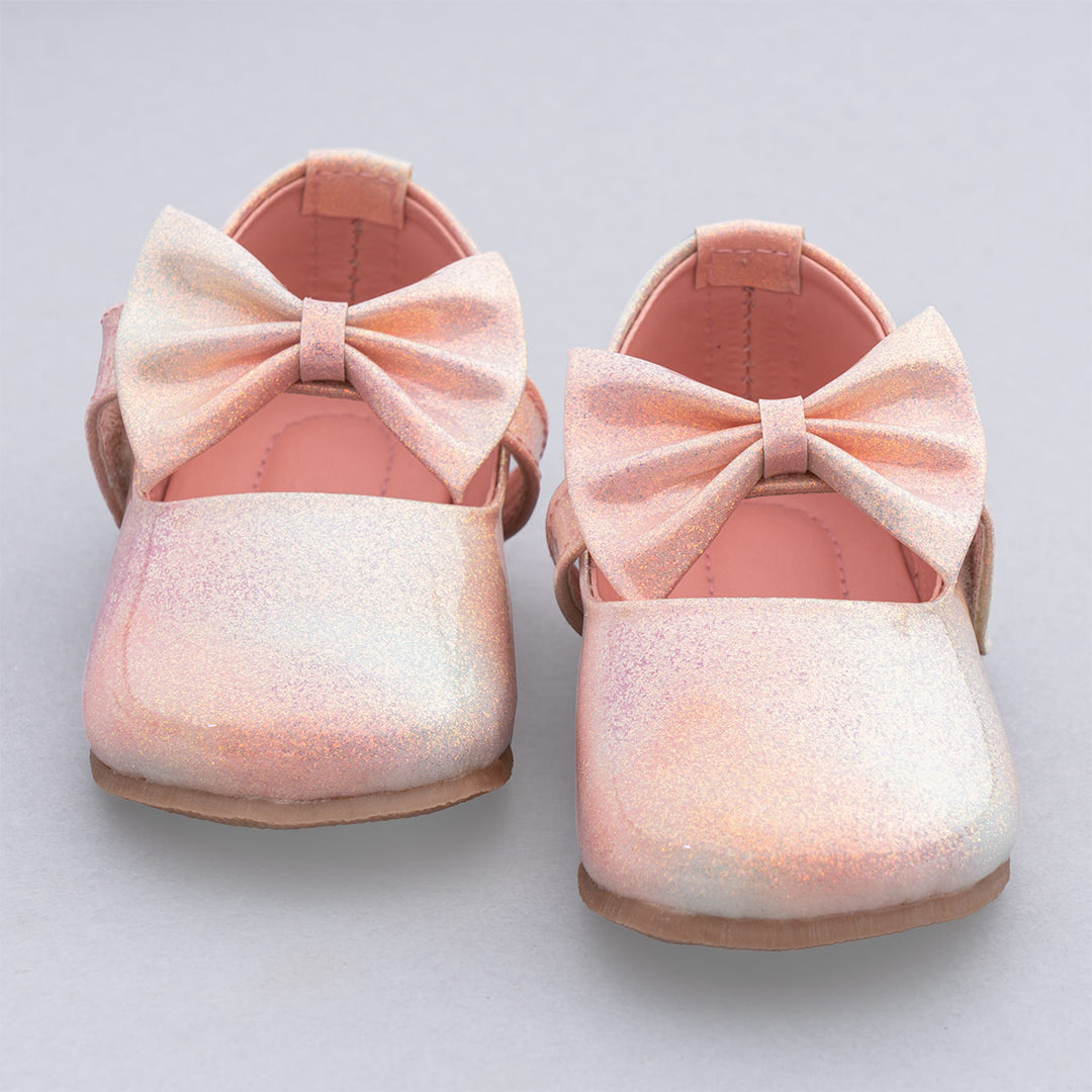 Pink  Belly Shoes for Baby Girls Front View