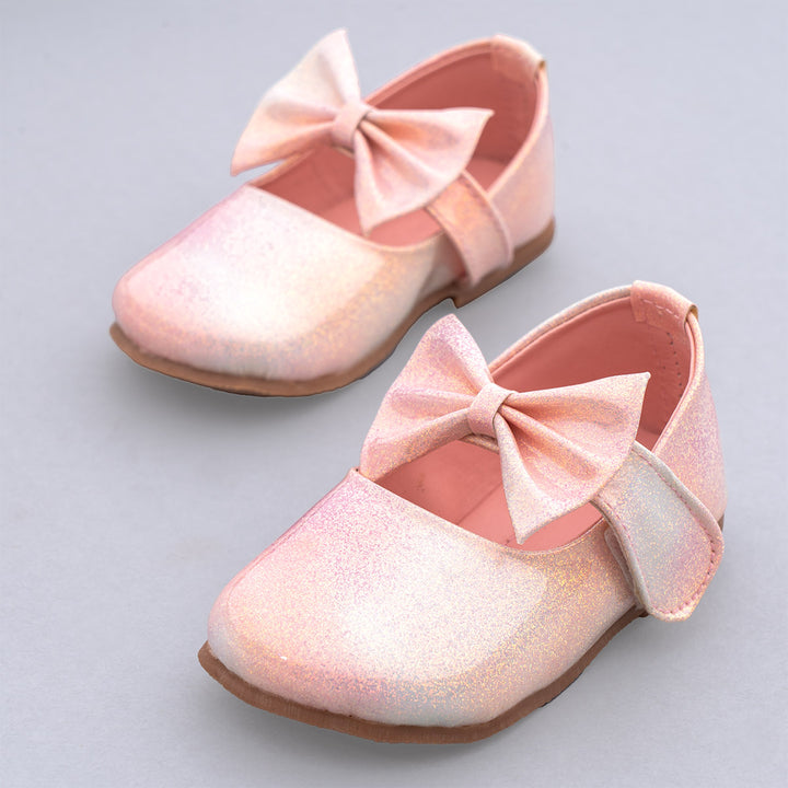 Pink  Belly Shoes for Baby Girls Side View