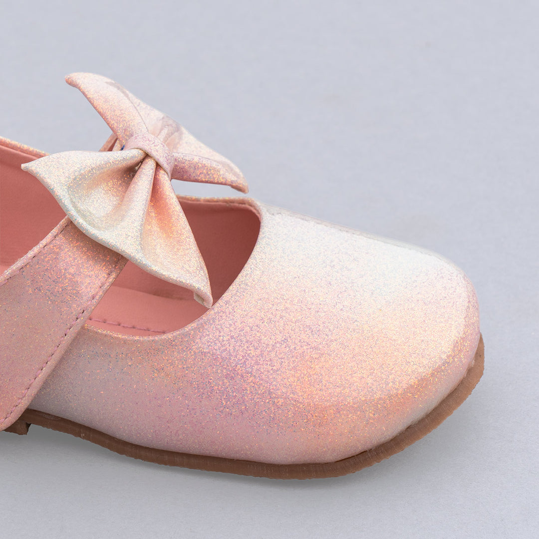 Pink Golden Belly Shoes for Baby Girls