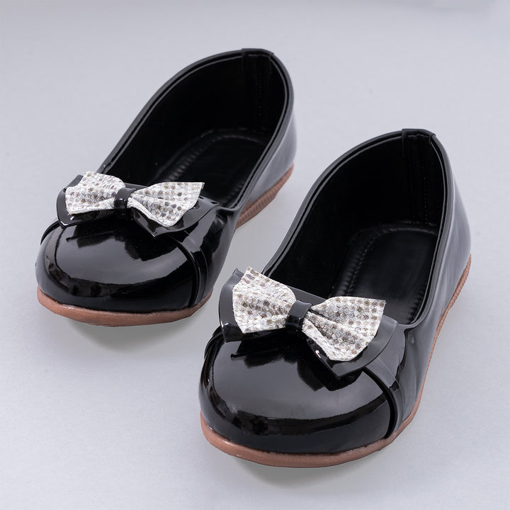 Ballerinas for Girls with Bow Design Front View