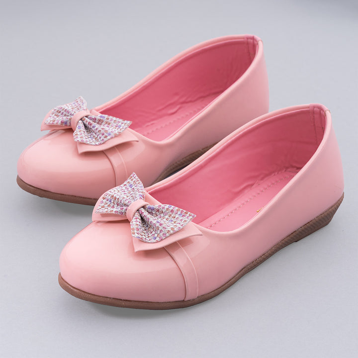 Ballerinas for Girls with Bow Design Side View