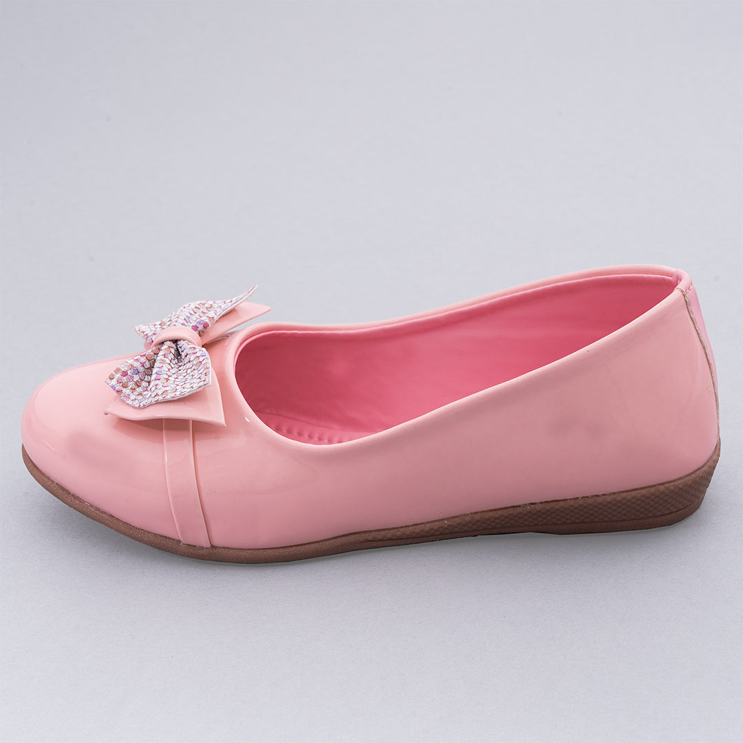 Ballerinas for Girls with Bow Design Side View