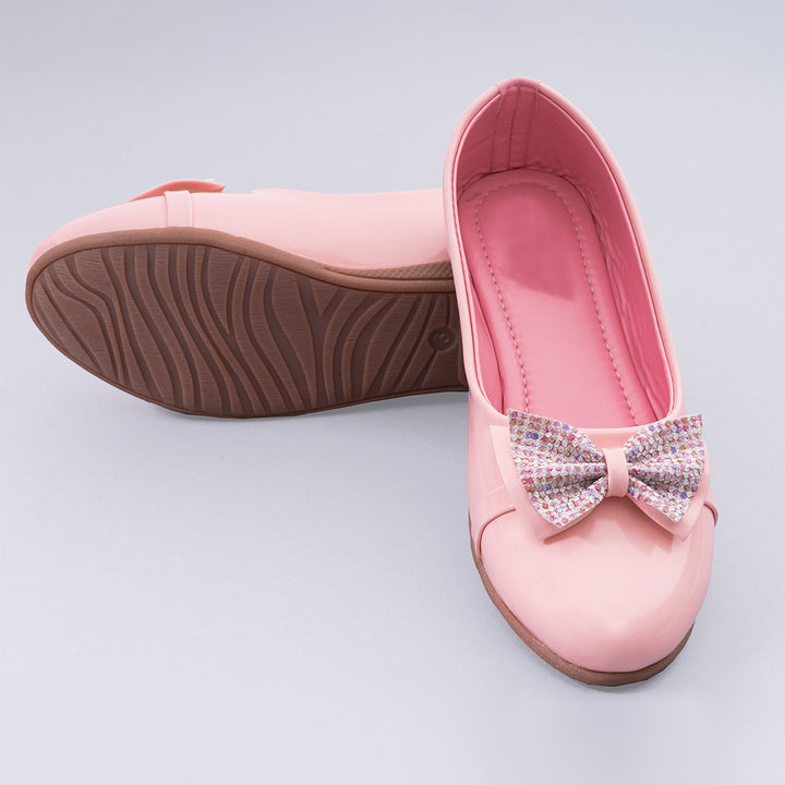 Ballerinas for Girls with Bow Design Back View
