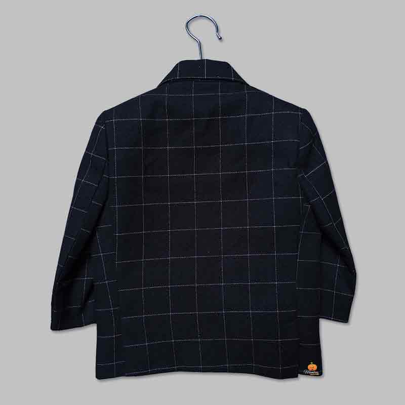 Checks Blazer For Boys and Kids Back View