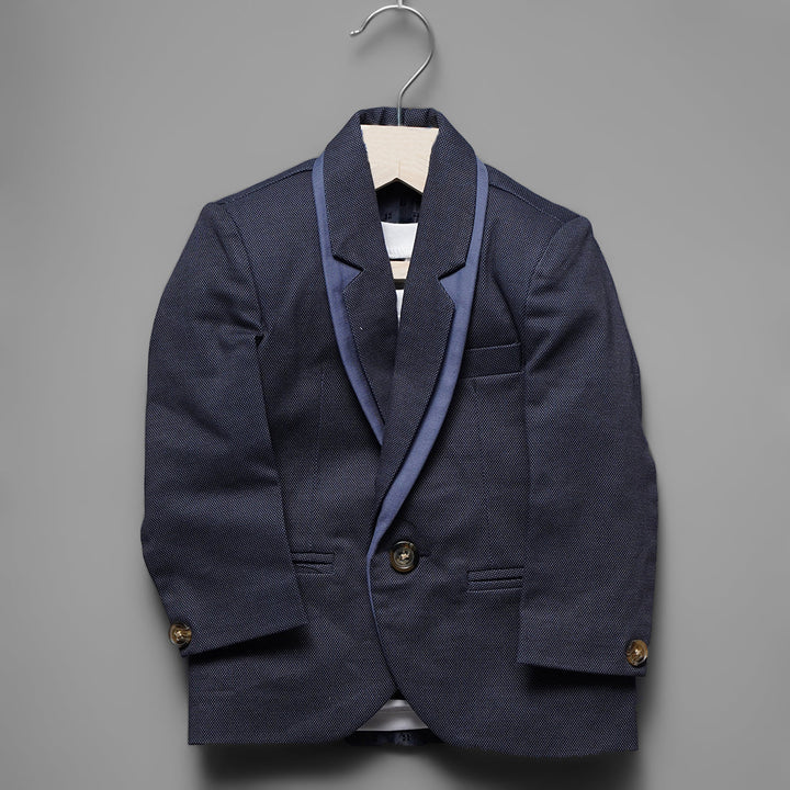 Boys Blazer With One Button Front View