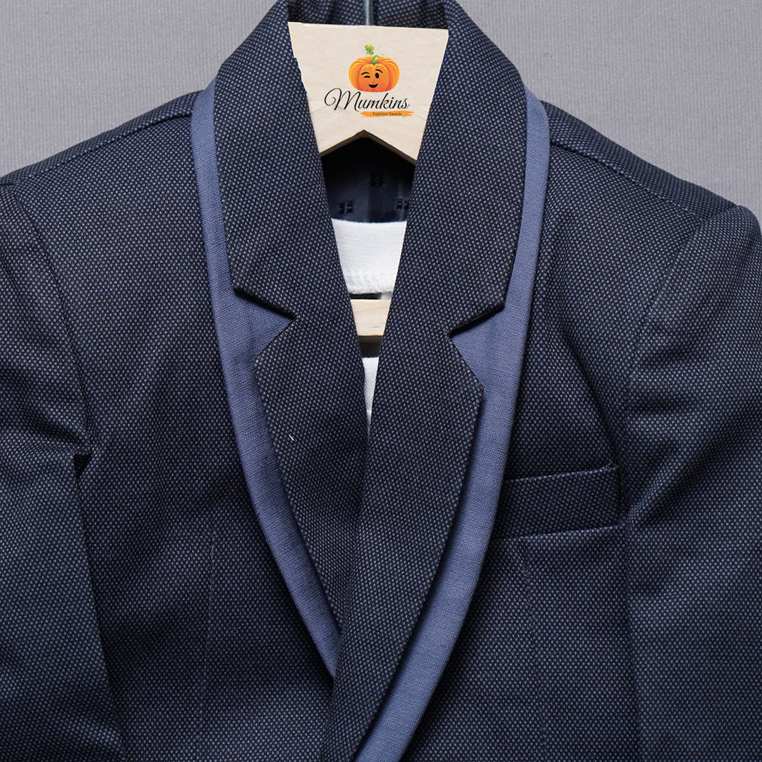 Boys Blazer With One Button Close Up View