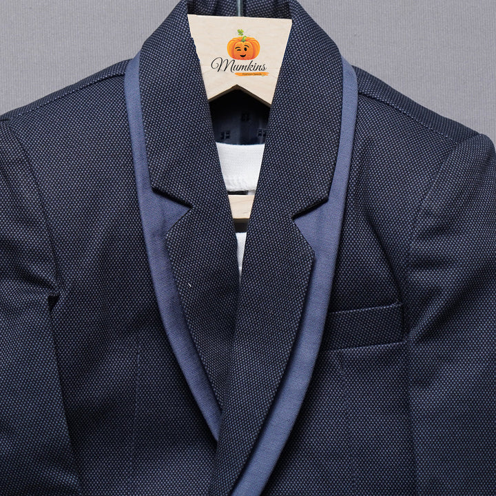 Boys Blazer With One Button Close Up View