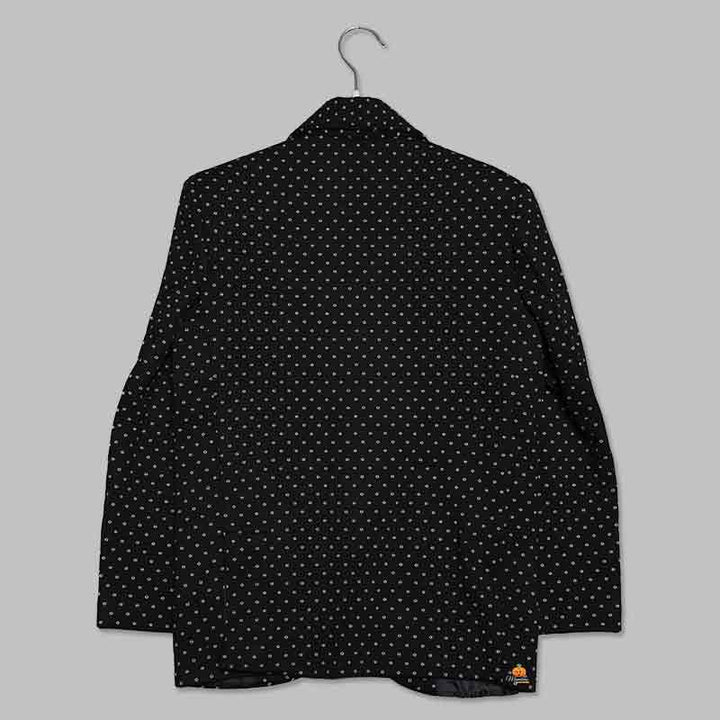 Black Blazer For Boys and Kids Back View