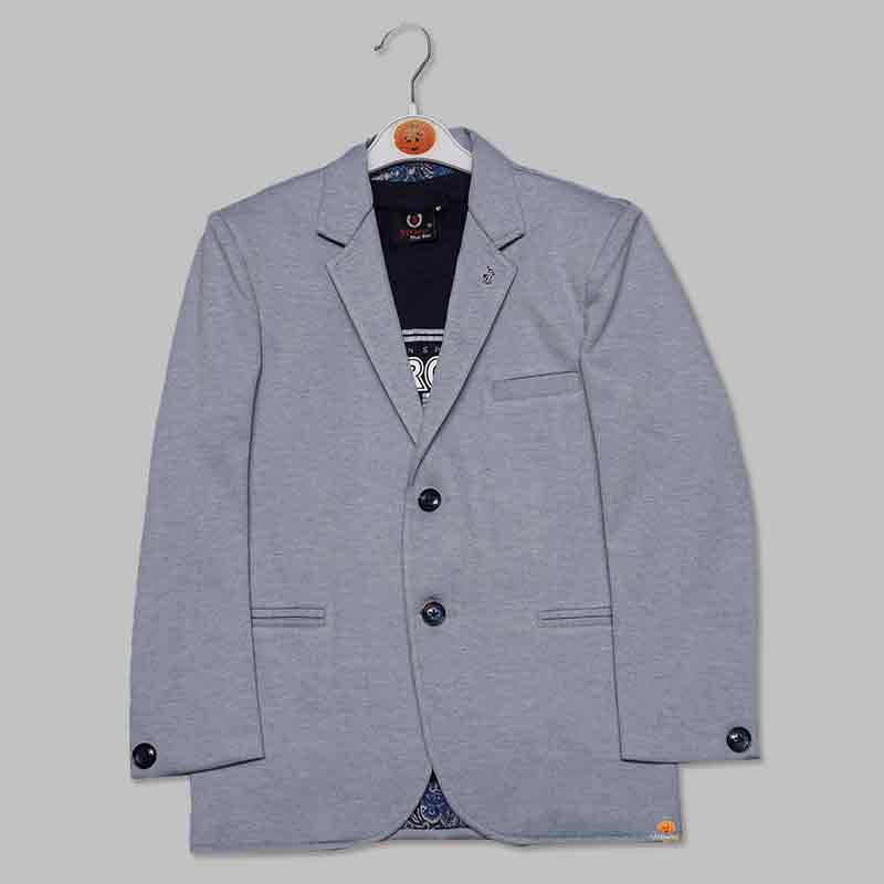 Light Blue Wedding Blazer For Boys and Kids Front View