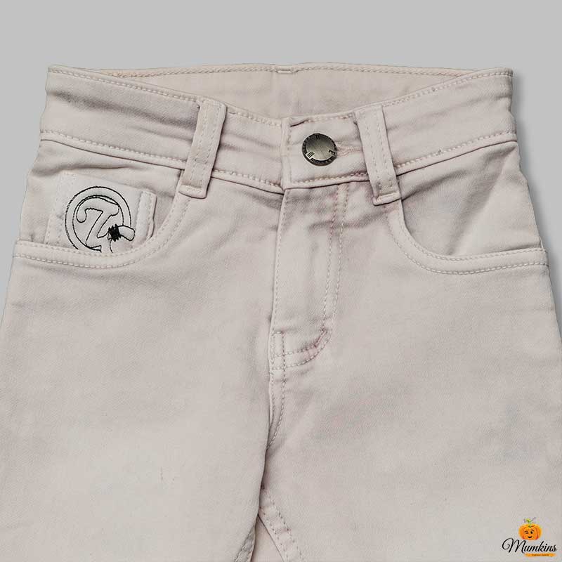 Jeans for Boys with Soft Fabric Close Up View