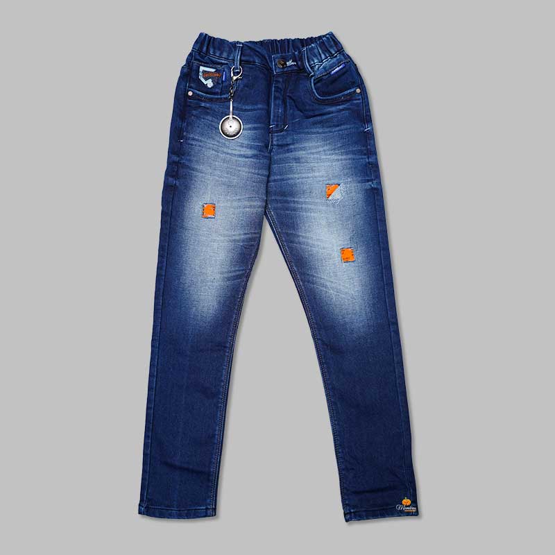 Jeans For Boys And Kids With Rugged Pattern