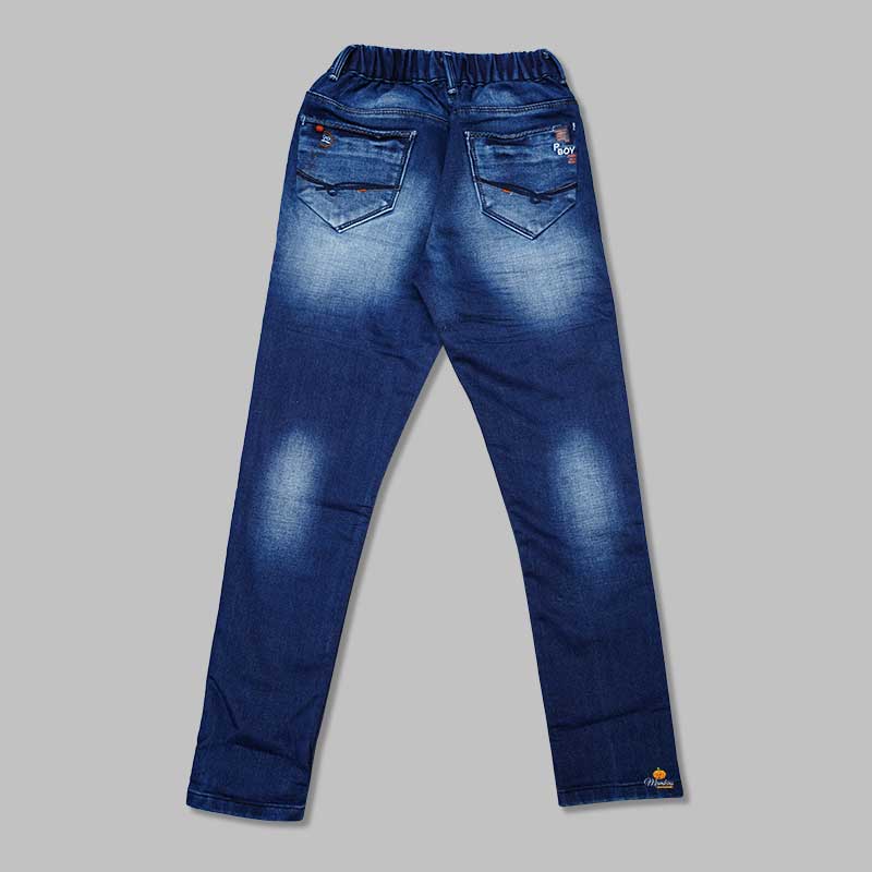 Jeans For Boys And Kids With Rugged Pattern