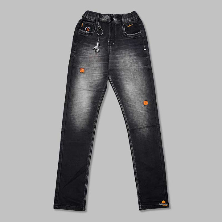 Grey Slim Fit Jeans for Boys Front