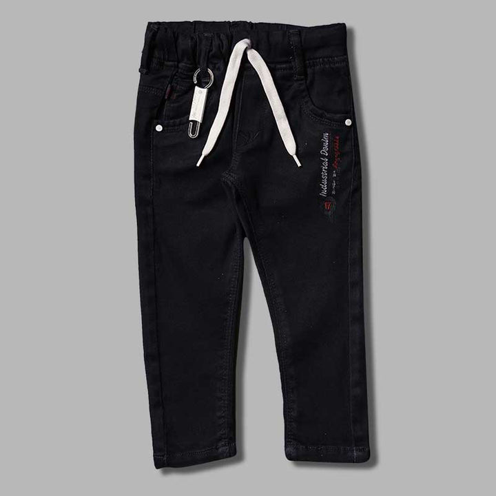 Drawstring Solid Jeans for Boys Front 