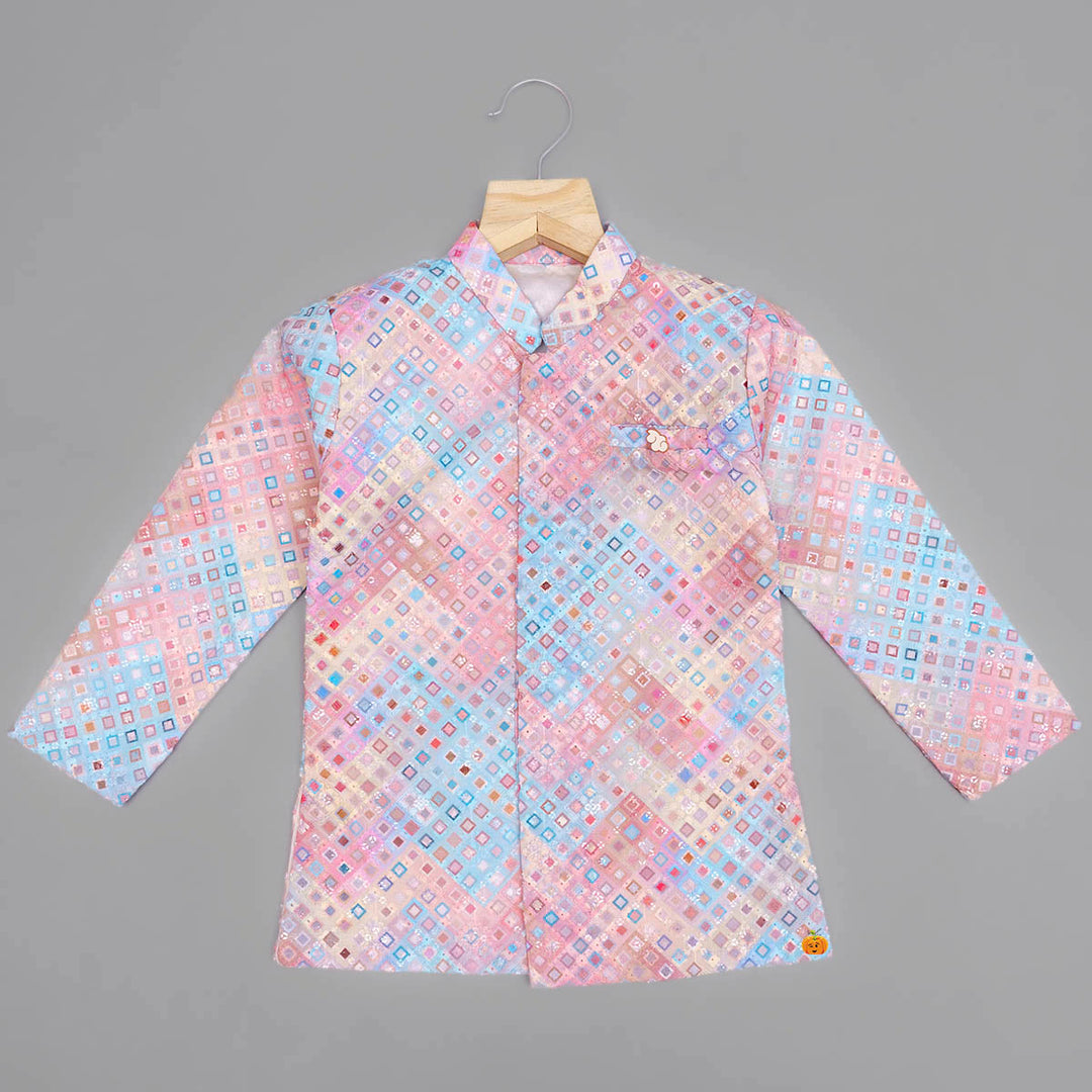 Multi Color Kurta Pajama for Boys Top View