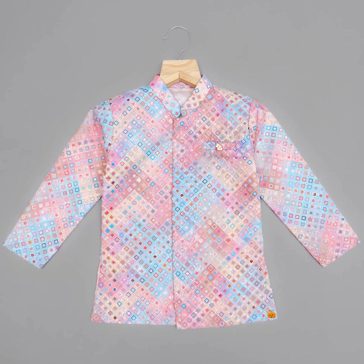 Multi Color Kurta Pajama for Boys Top View