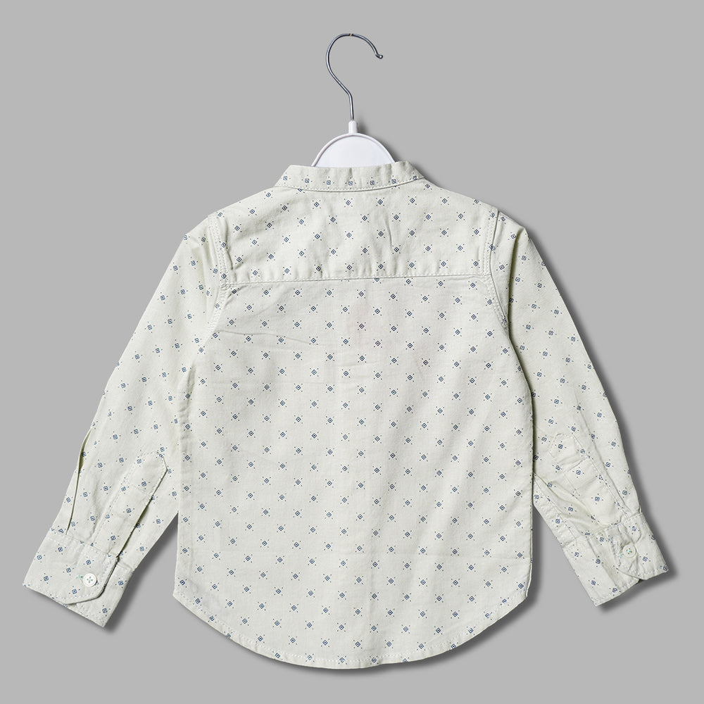 Solid Print Full Sleeves Shirt for Boys Back View