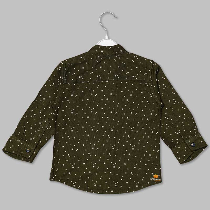 Mandarin Collar Printed Shirts for Boys Back 