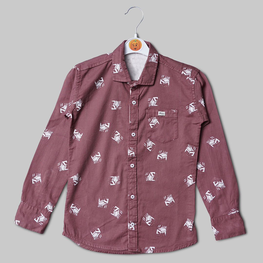 Onion Unique Symbol Printed Shirt for Boys Front View