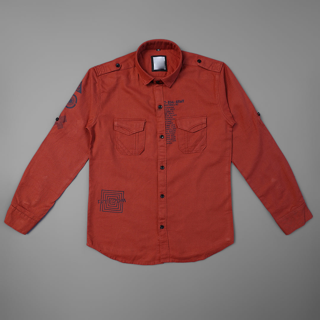 Full Sleeve Shirt for Boys Front View