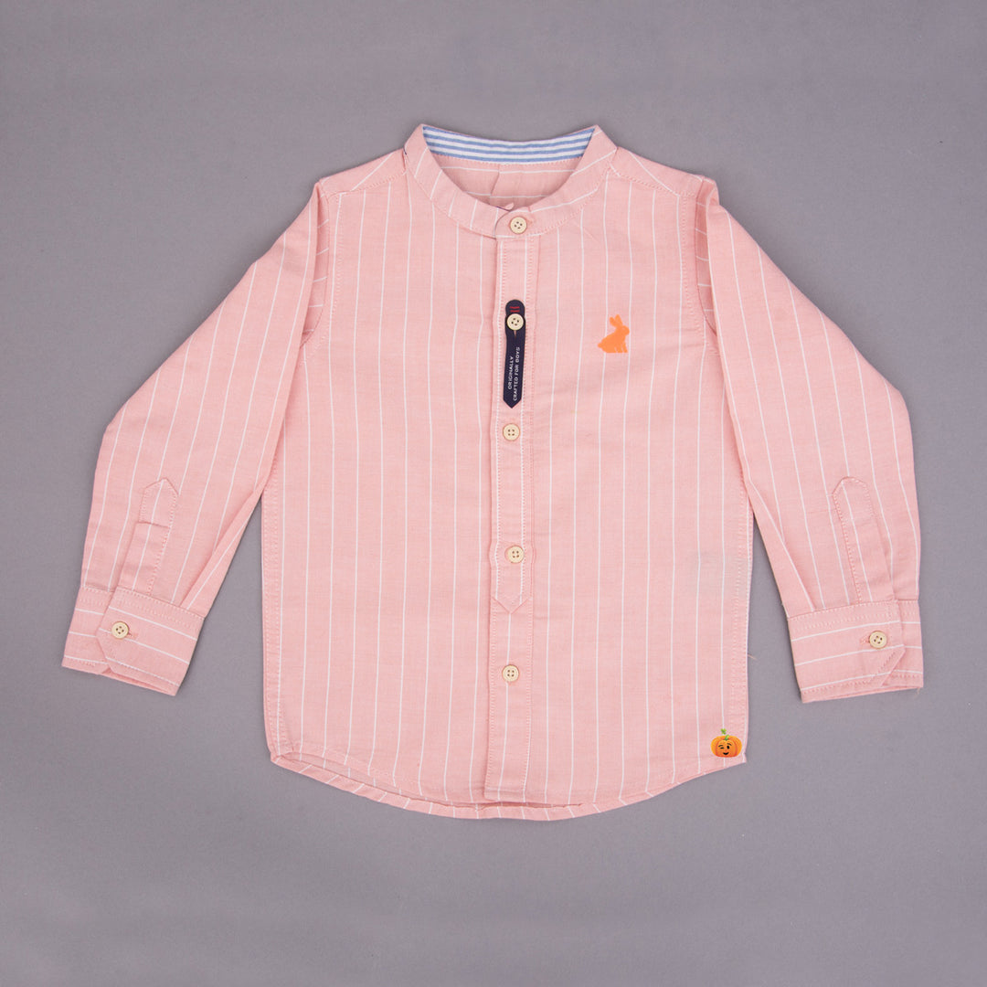 Onion Band Collar Shirt for Boys Front View