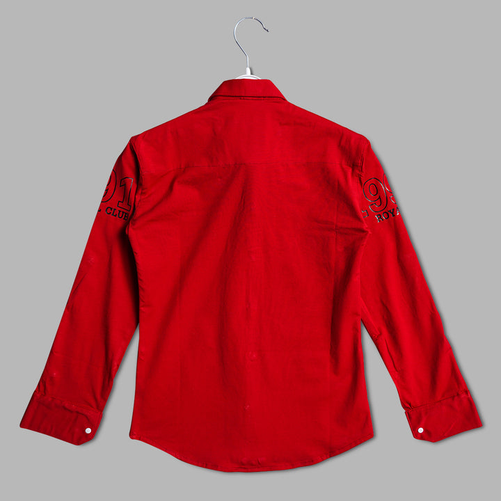 Typography Print Shirt for Boys Back View