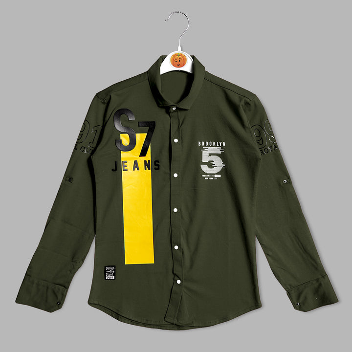 Typography Print Shirt for Boys Front View