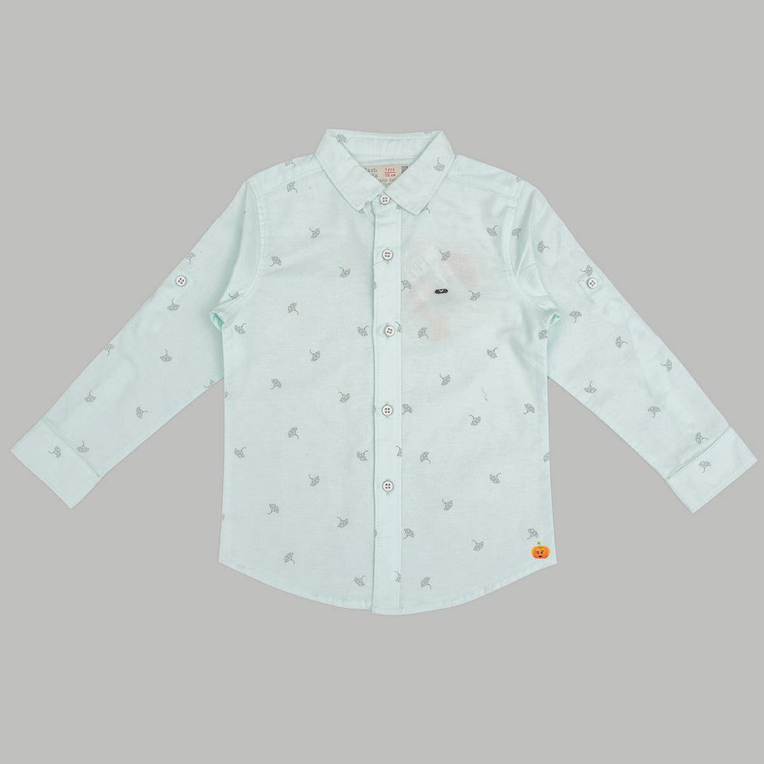 Sea Green Boys Shirt Front View