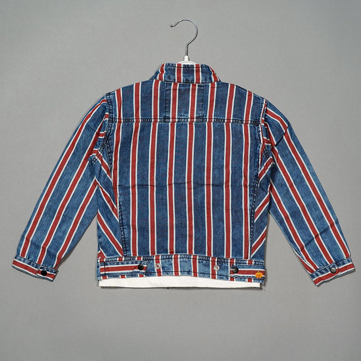 Striped Pattern Shirts For Boys Back View