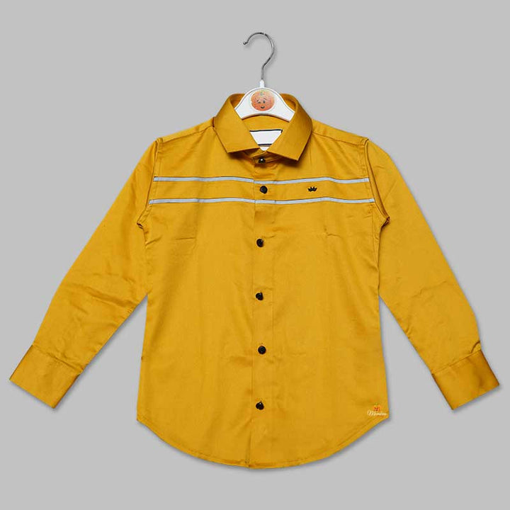 Solid Full Sleeves Shirts for Boys Front View