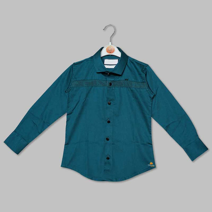 Solid Full Sleeves Shirts for Boys Variant Front View